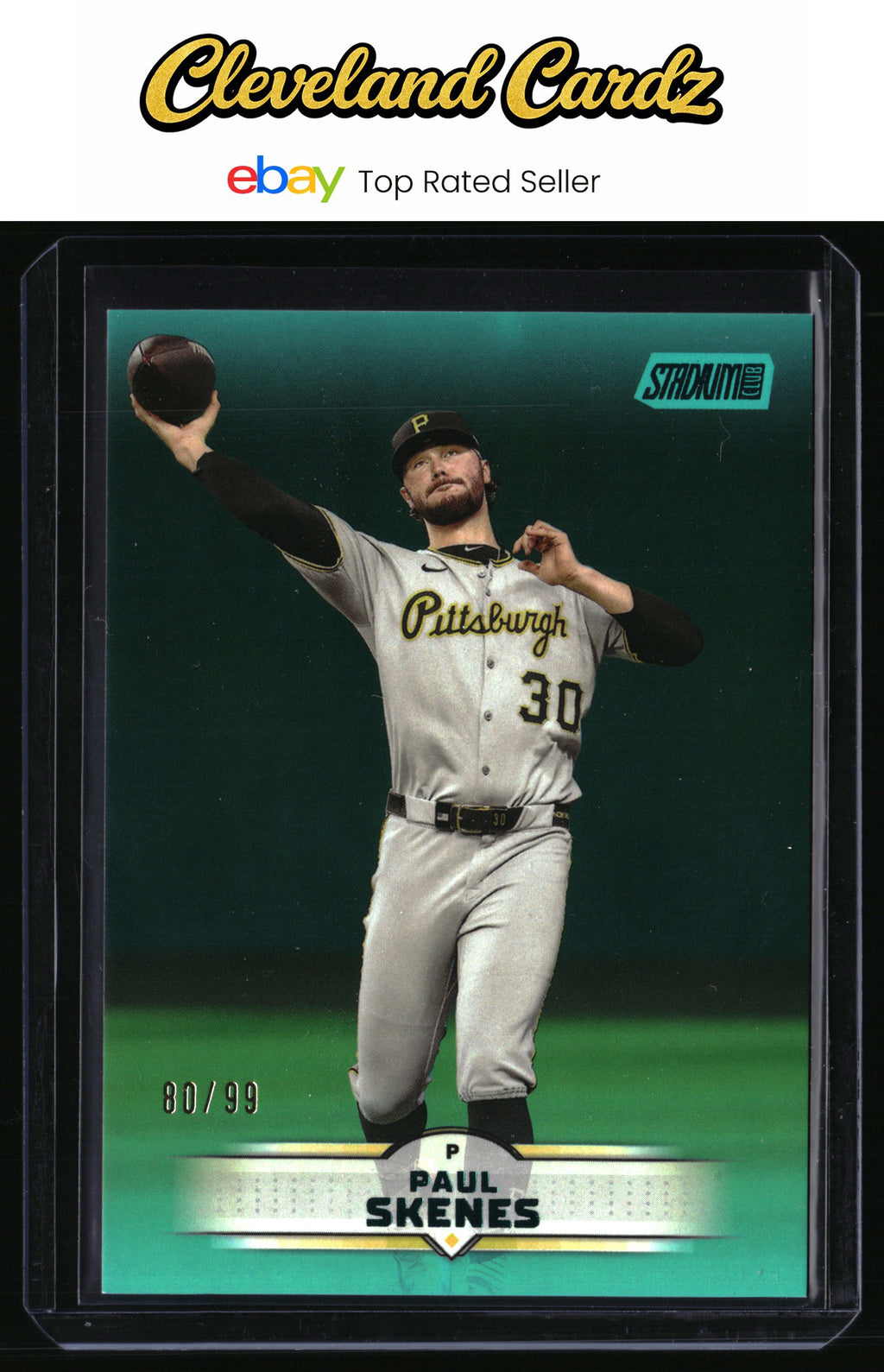 2025 Stadium Club #105 Paul Skenes Turquoise Foil #/99