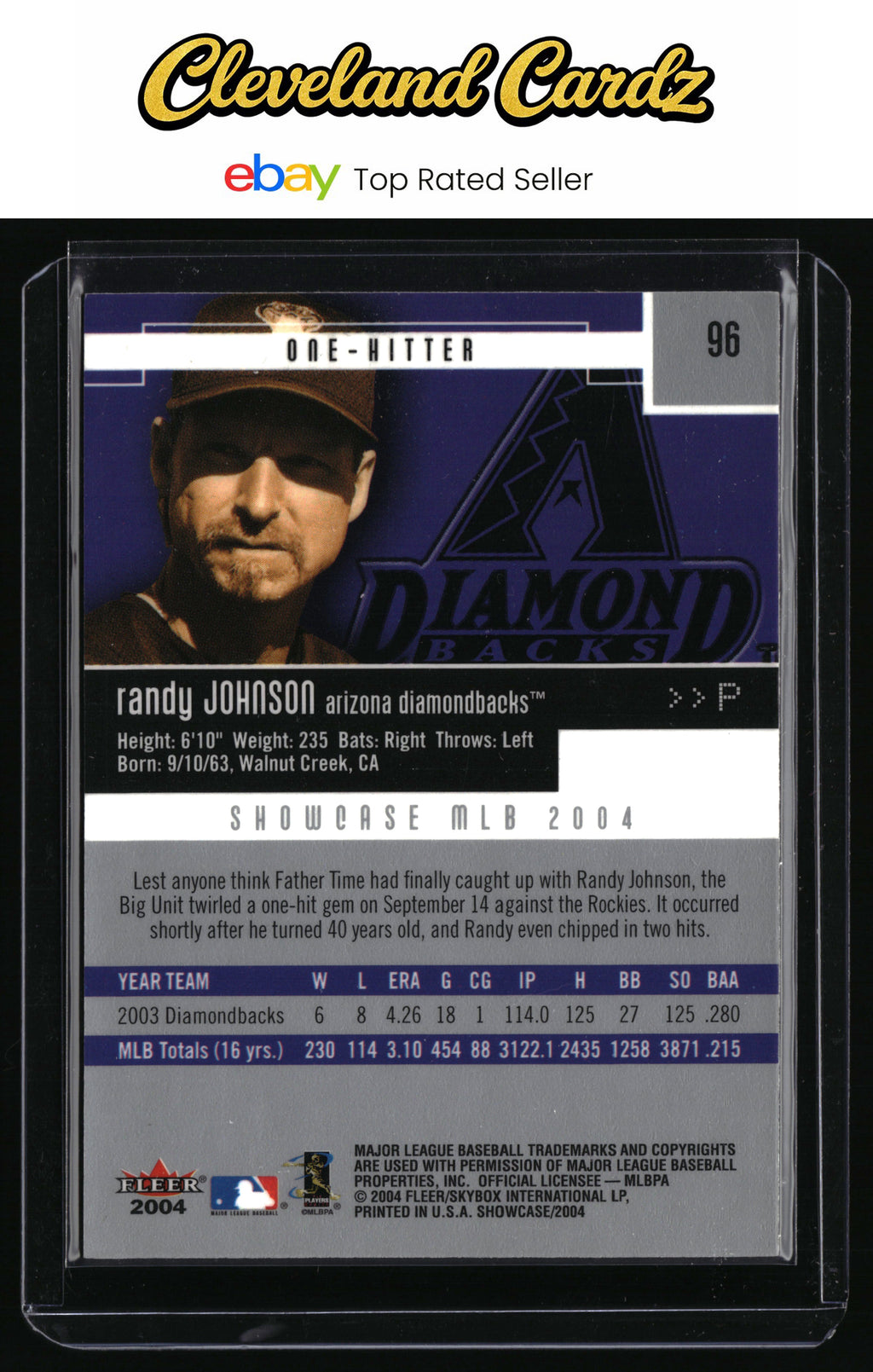 2004 Fleer Showcase #96 Randy Johnson