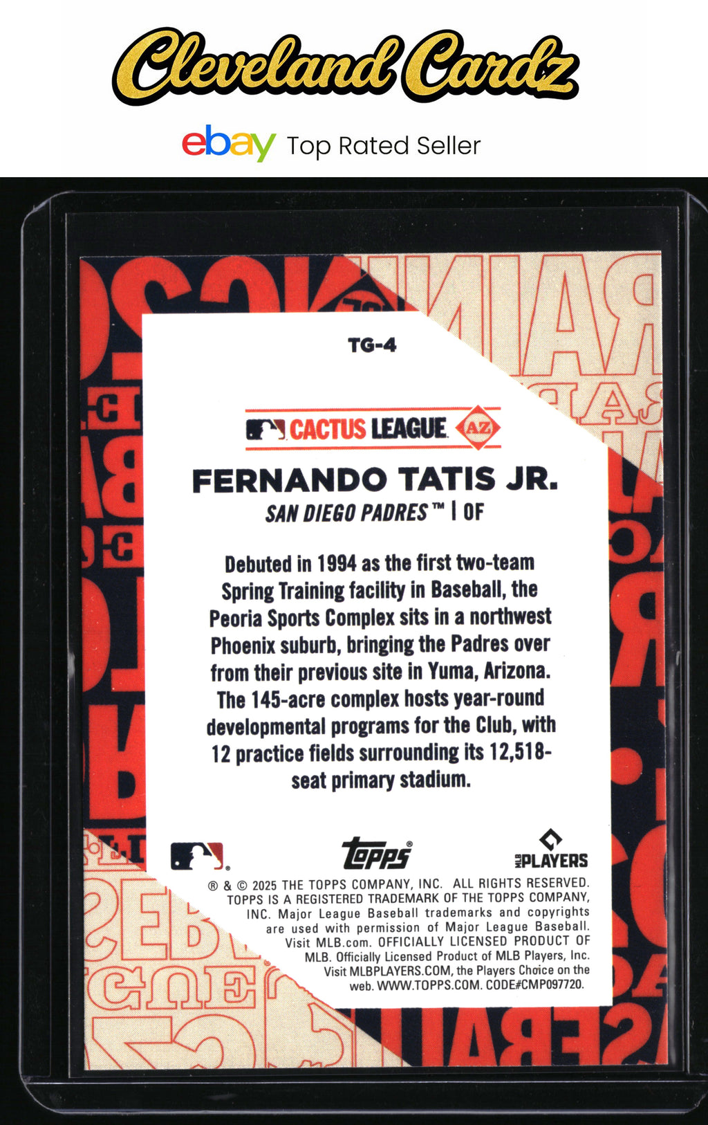 2025 Topps #TG-4 Fernando Tatis Jr. Training Grounds