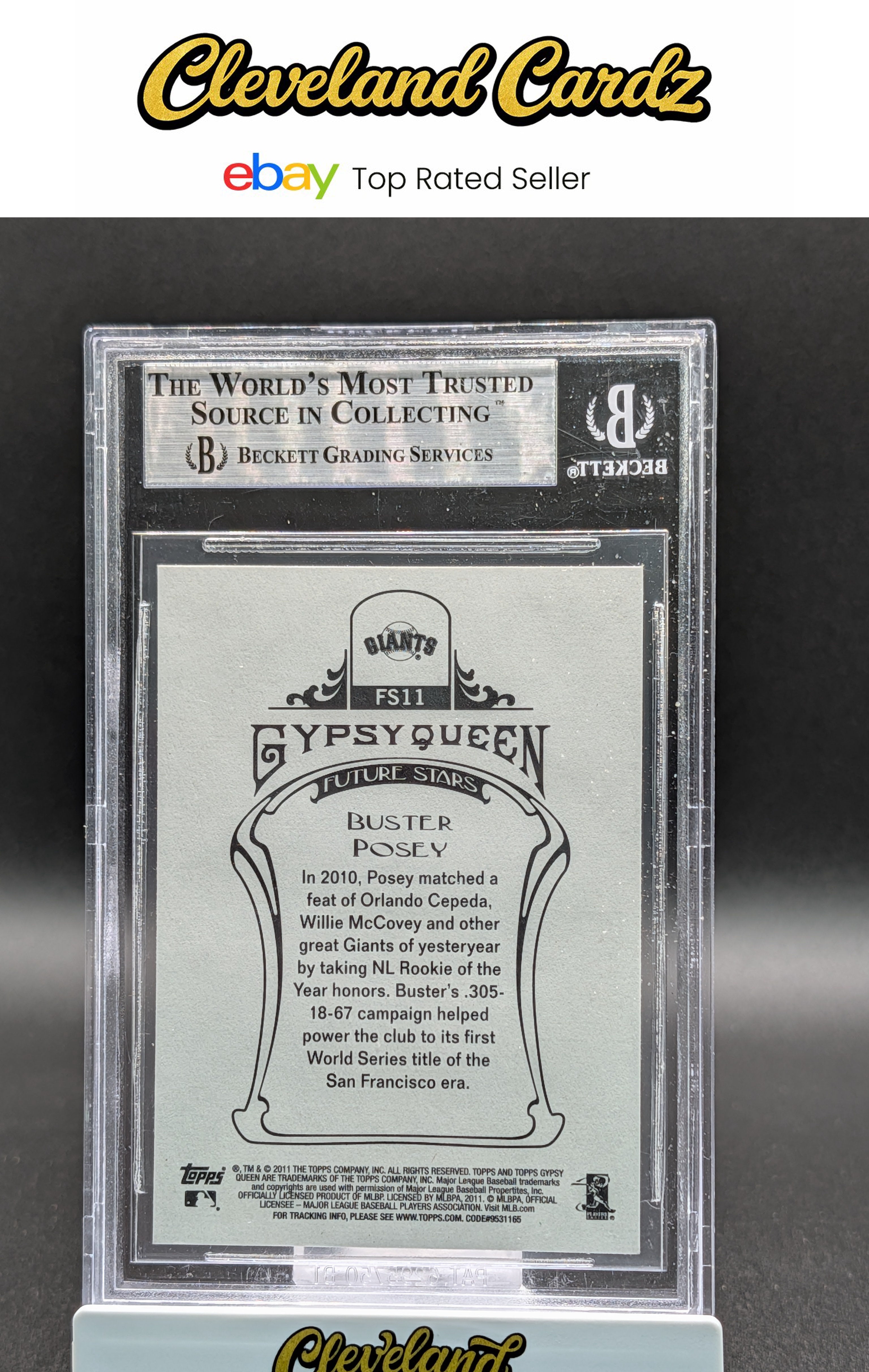 2011 Topps Gypsy Queen #FS11 Buster Posey Future Stars BGS 9