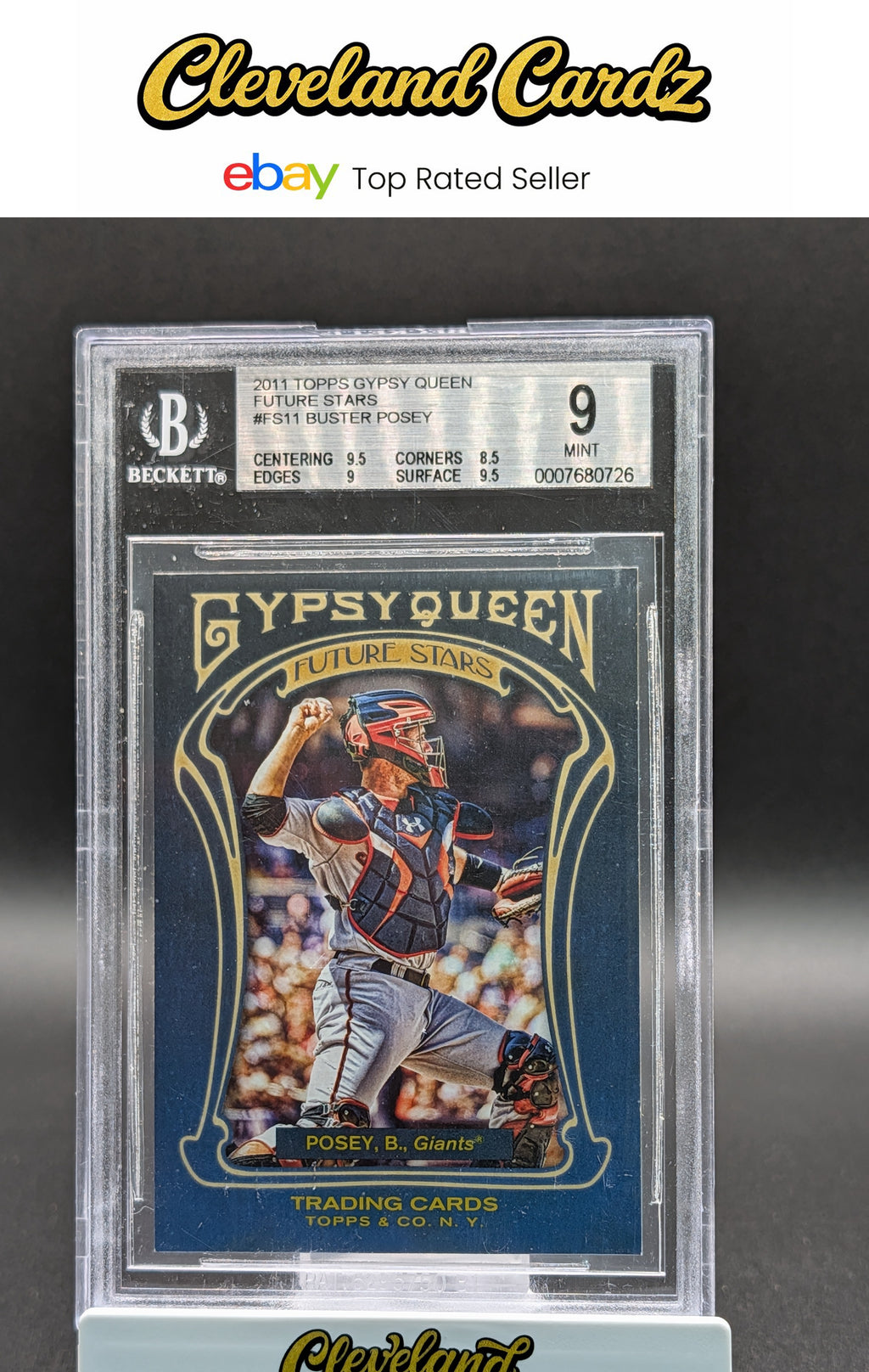 2011 Topps Gypsy Queen #FS11 Buster Posey Future Stars BGS 9