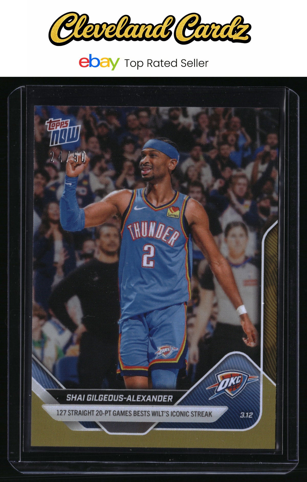 2025-26 Topps Now #205 Shai Gilgeous-Alexander Gold Foil #/50