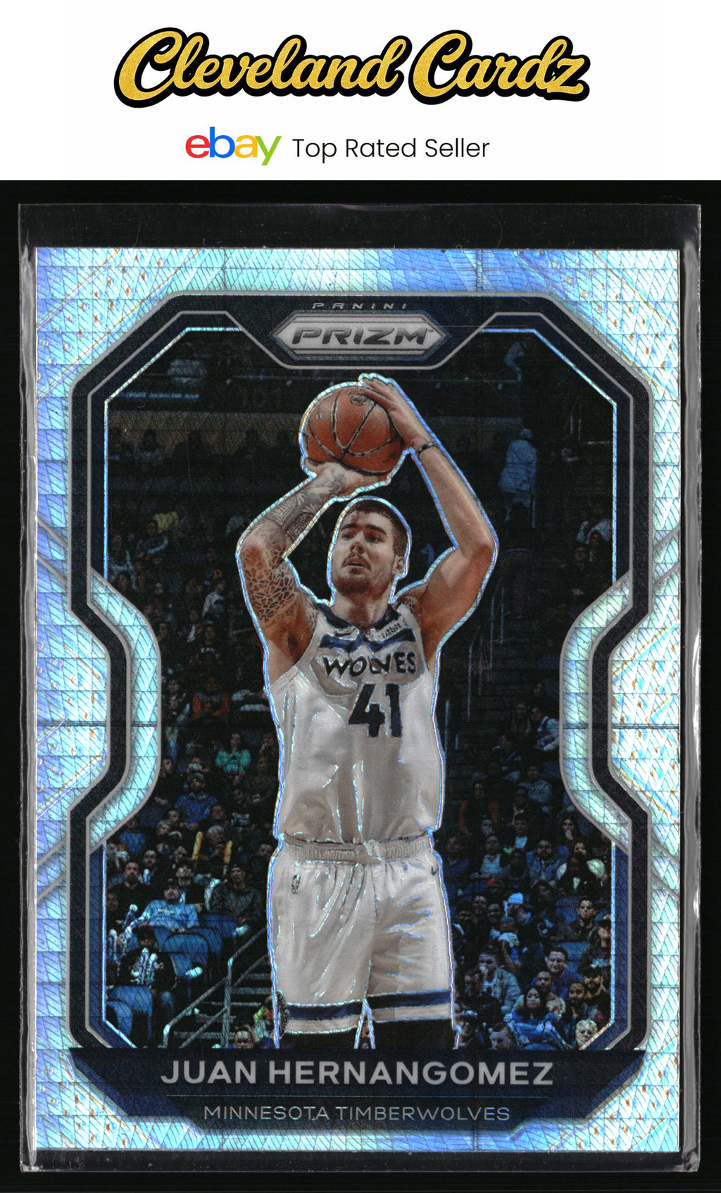 2020-21 Panini Prizm #192 Juancho Hernangomez Hyper Prizm