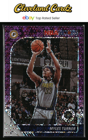 2019-20 Hoops Premium Stock #77 Myles Turner Prizms Purple Disco