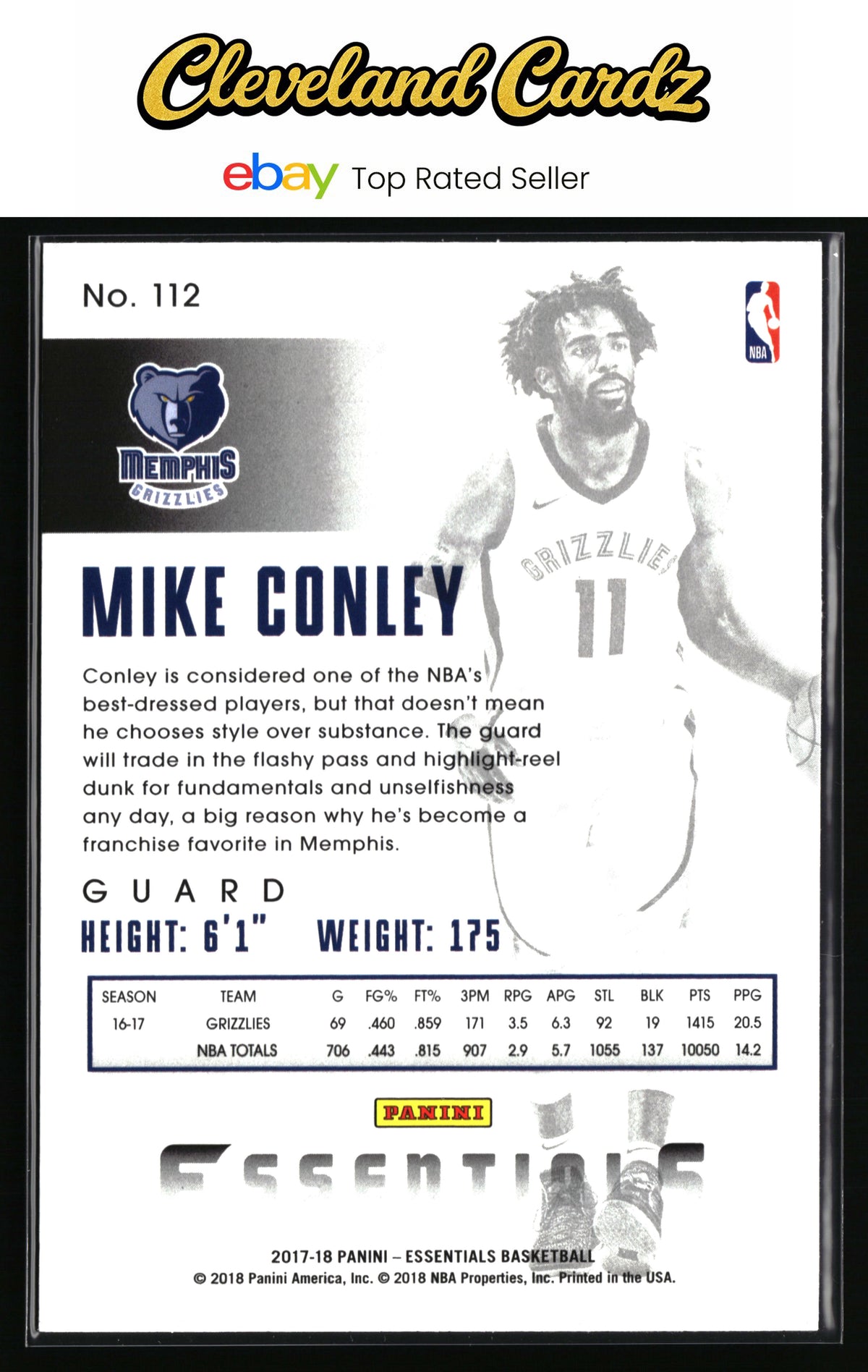 2017-18 Panini Essentials #112 Mike Conley