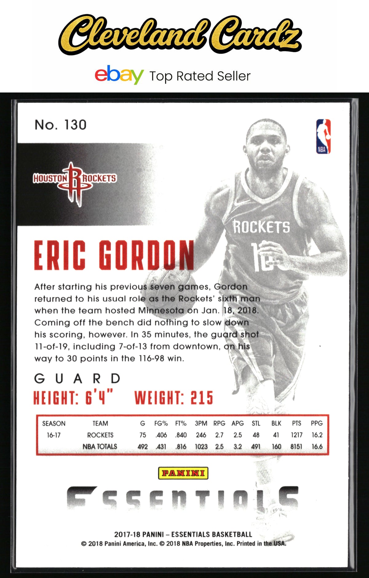 2017-18 Panini Essentials #130 Eric Gordon