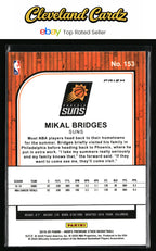 2019-20 Hoops Premium Stock #153 Mikal Bridges Prizms Blue Cracked Ice