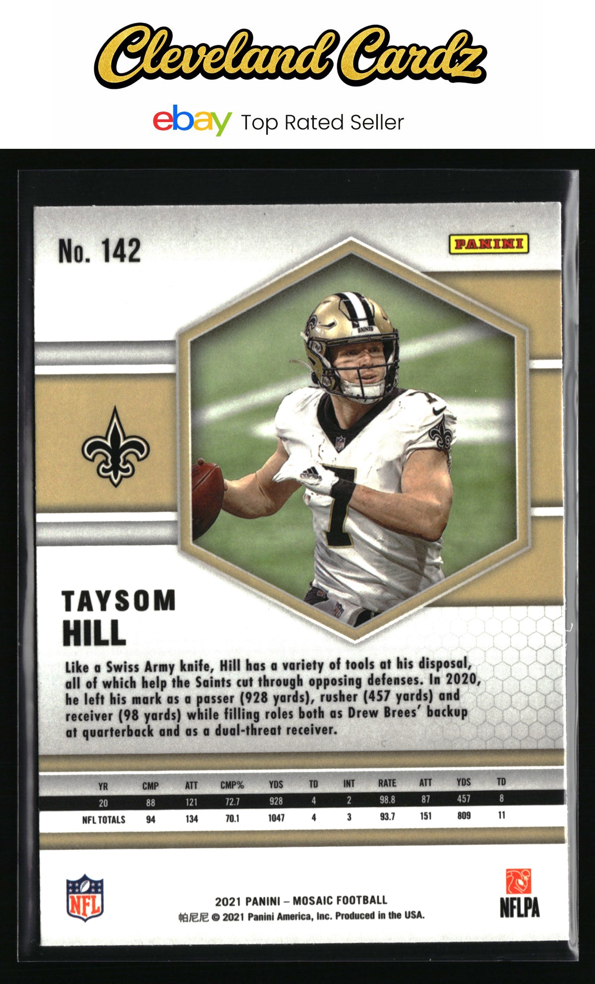 2021 Panini Mosaic #142 Taysom Hill