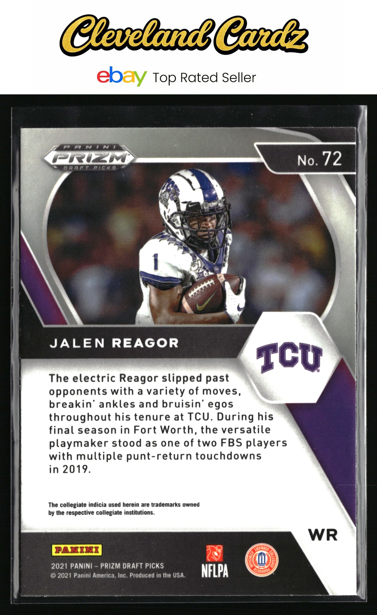 2021 Panini Prizm Draft Picks Collegiate #72 Jalen Reagor