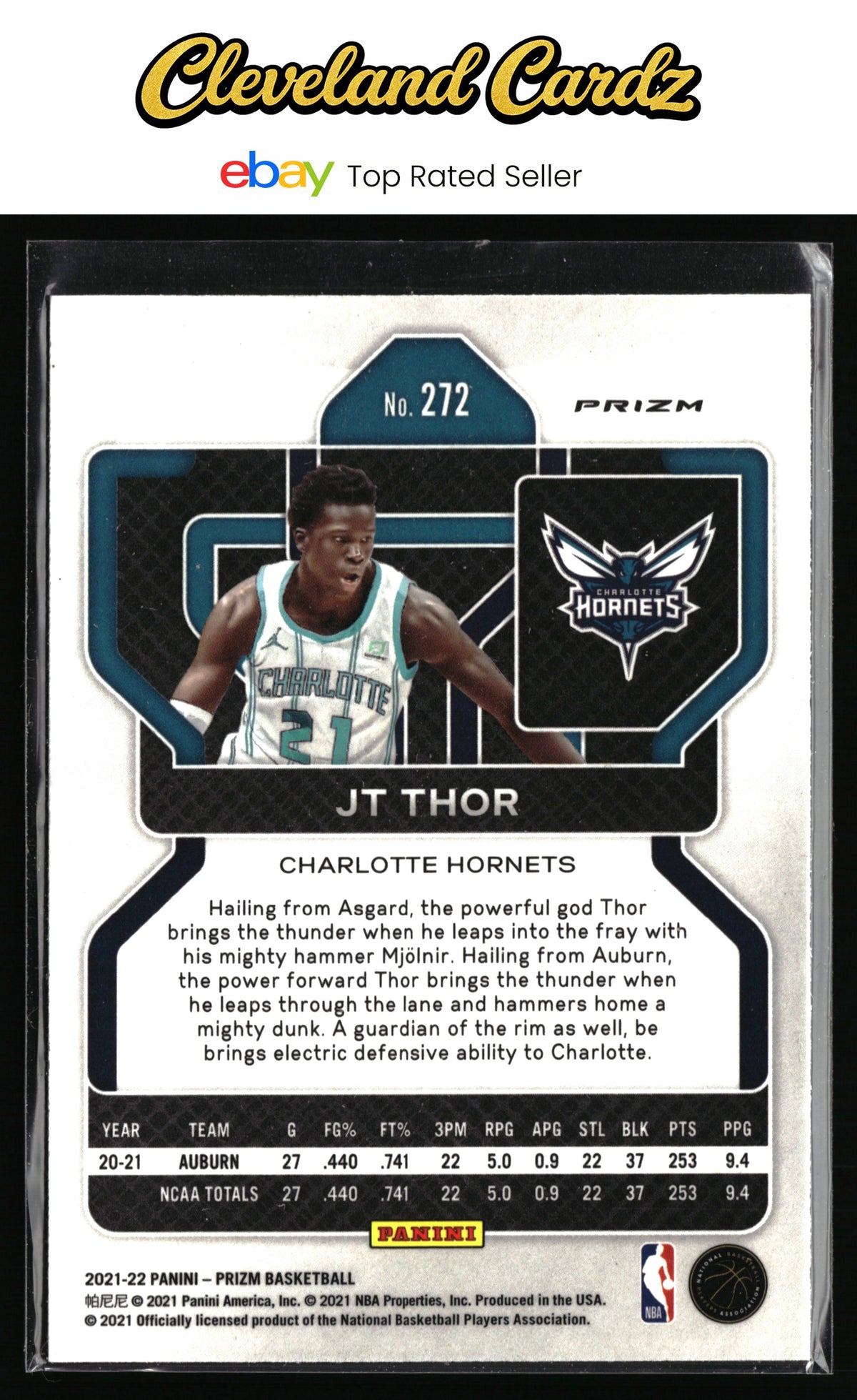 2021-22 Panini Prizm #272 JT Thor Orange Ice