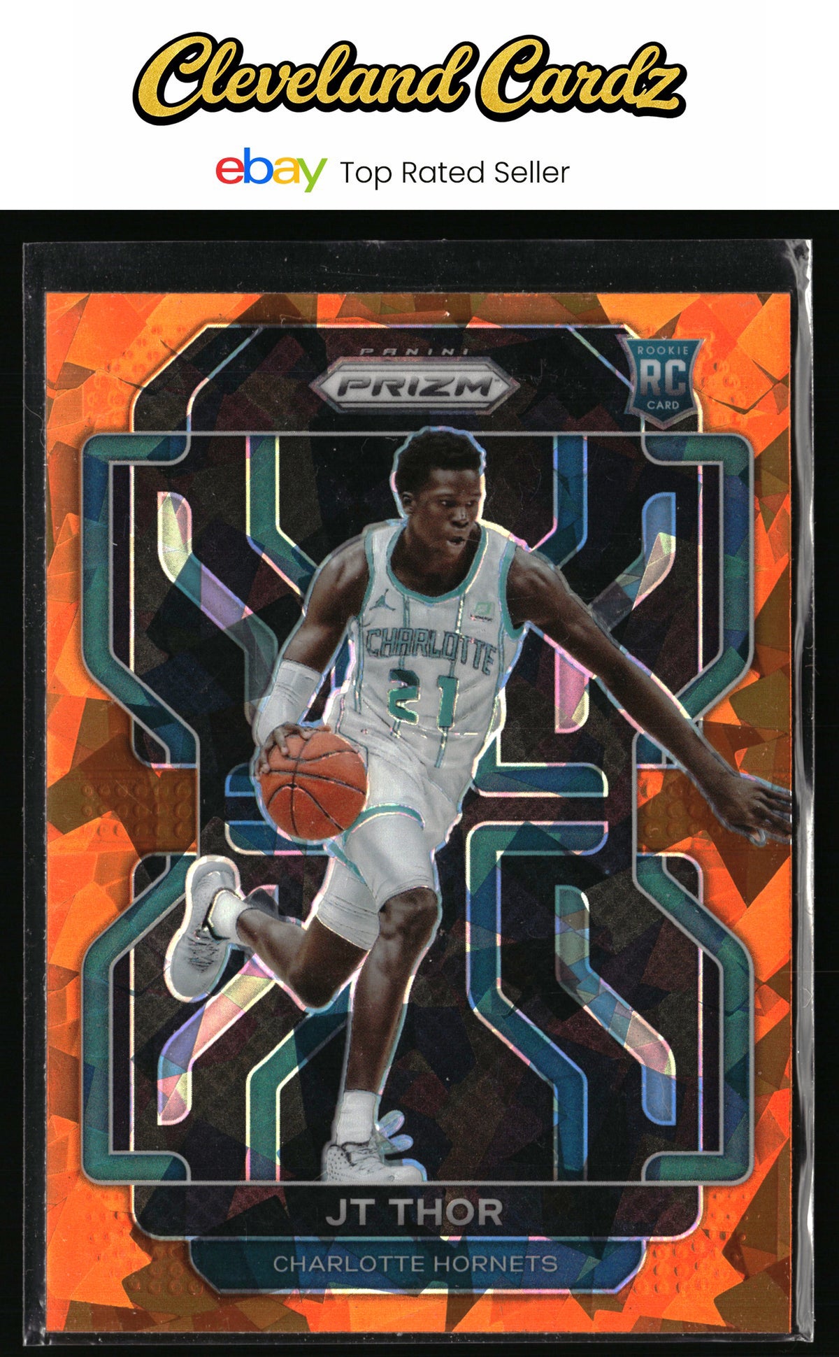 2021-22 Panini Prizm #272 JT Thor Orange Ice