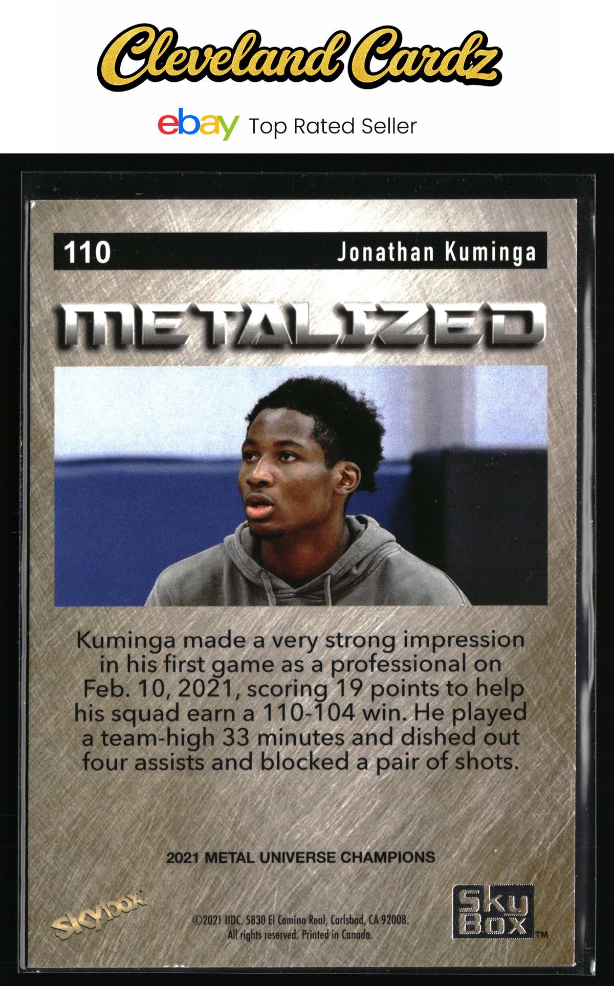 2021 SkyBox Metal Universe Champions #110 Jonathan Kuminga