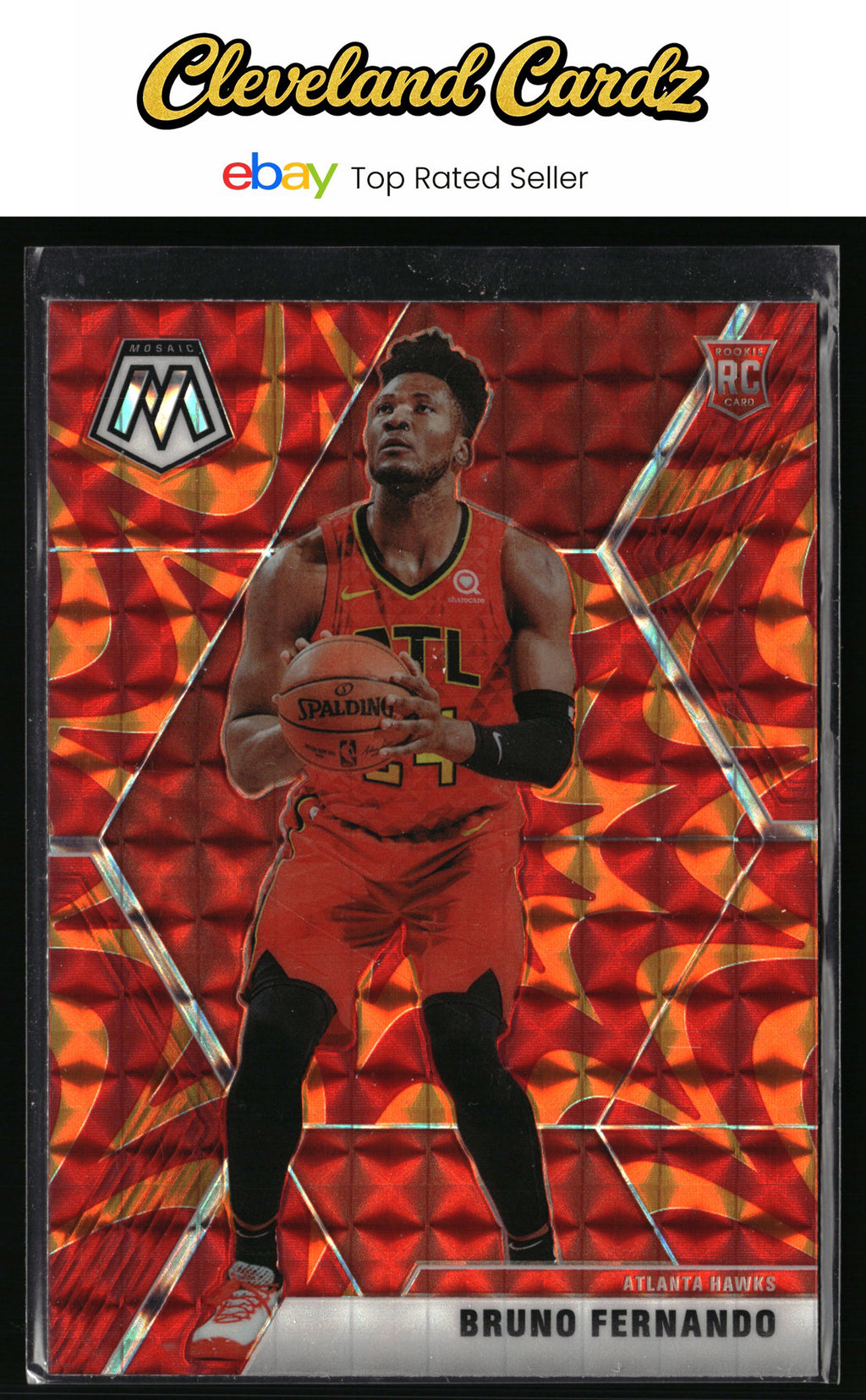 2019-20 Panini Mosaic #230 Bruno Fernando Reactive Orange