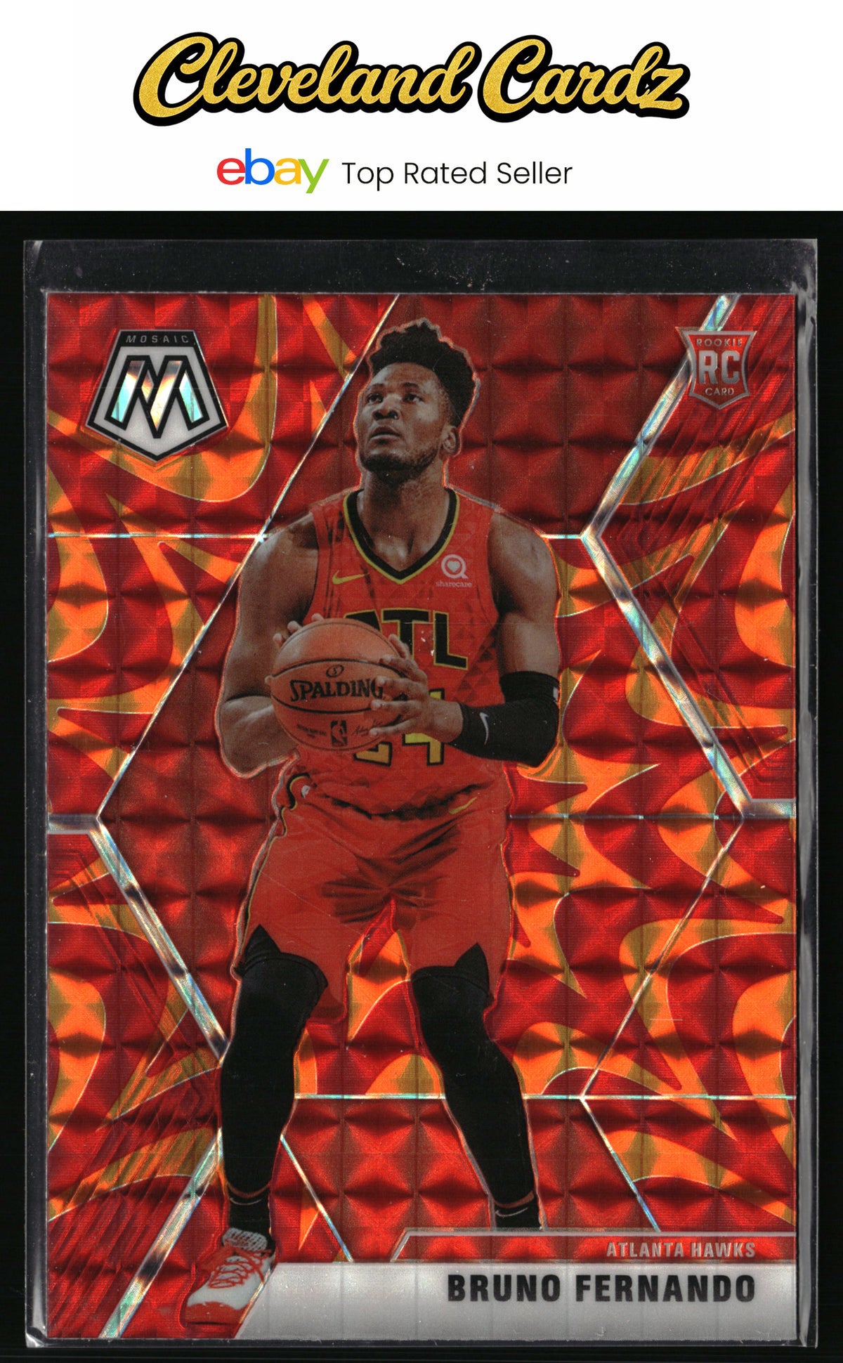 2019-20 Panini Mosaic #230 Bruno Fernando Reactive Orange