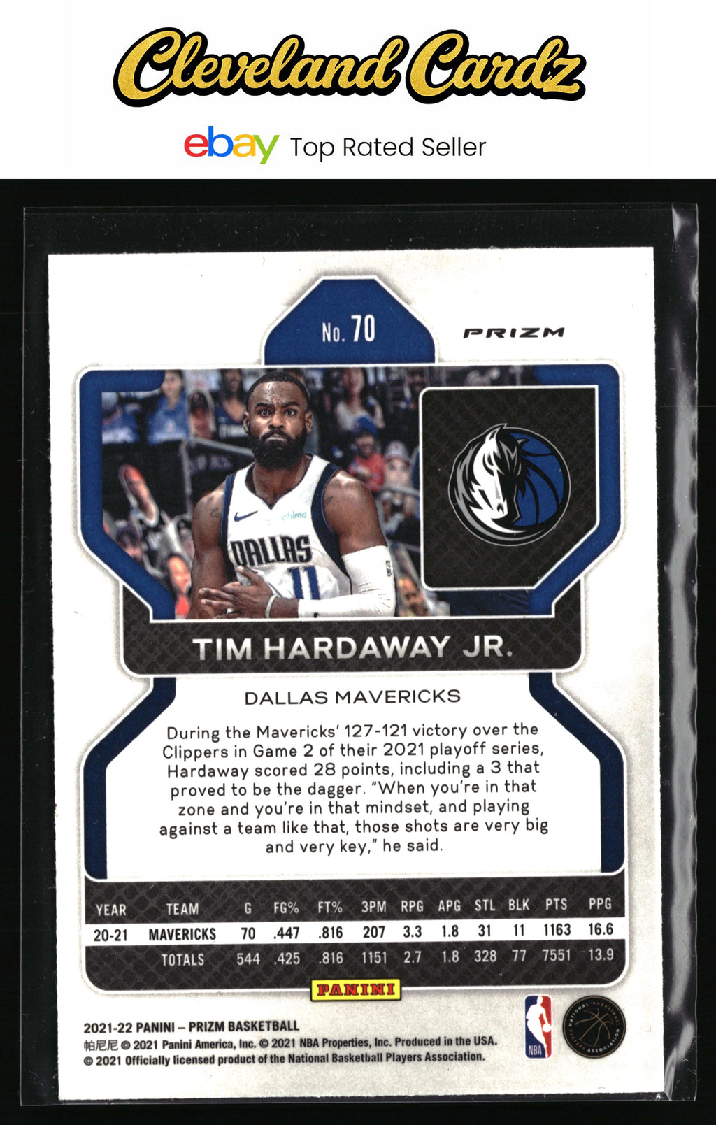 2021-22 Panini Prizm #70 Tim Hardaway Jr. Pulsar