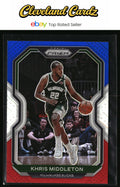 2020-21 Panini Prizm #92 Khris Middleton Red, White and Blue Prizms
