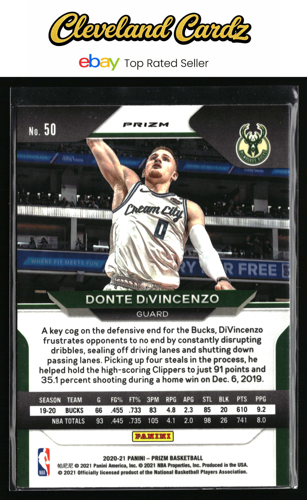 2020-21 Panini Prizm #50 Donte DiVincenzo Ruby Wave Prizms