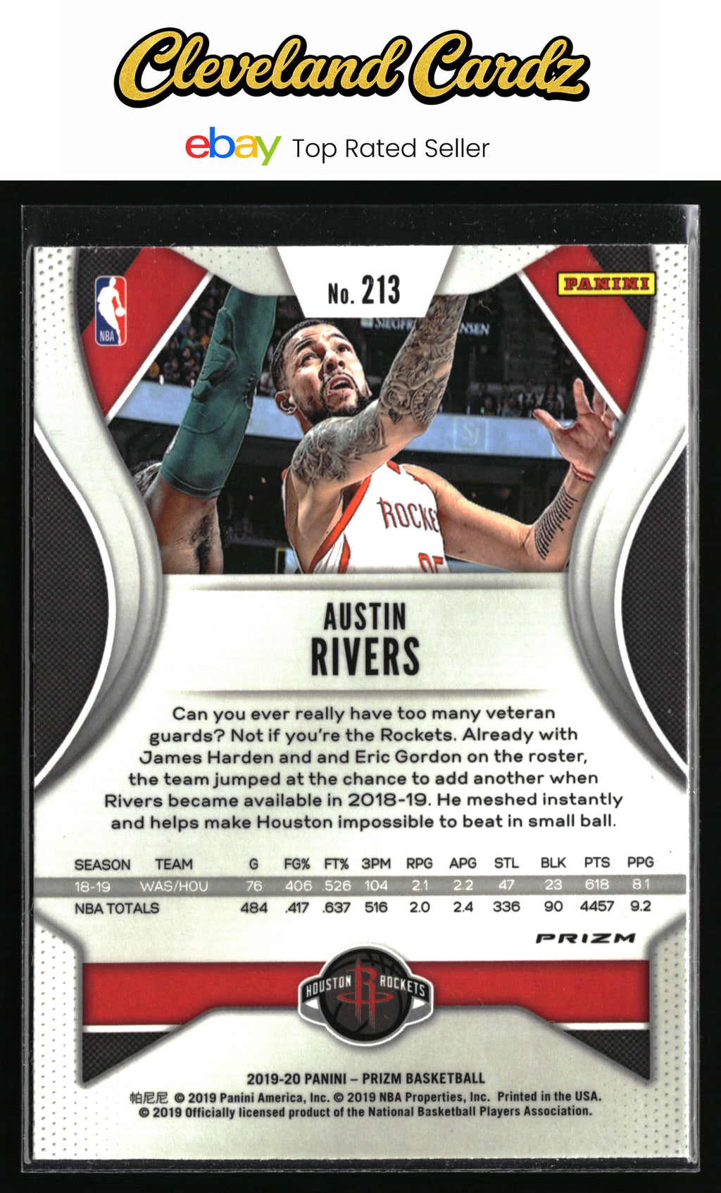2019-20 Panini Prizm #213 Austin Rivers Prizms Silver