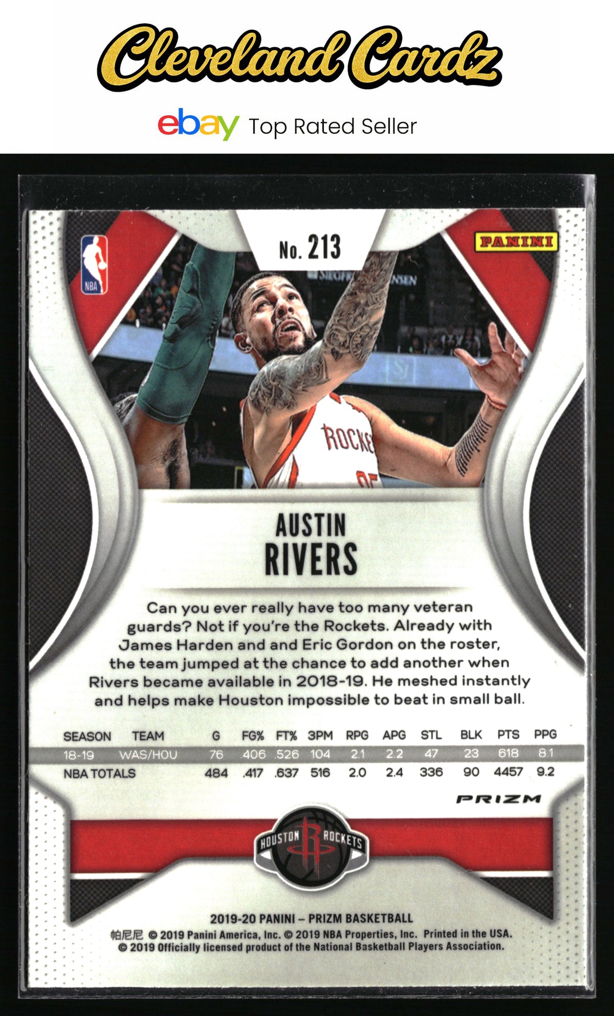 2019-20 Panini Prizm #213 Austin Rivers Prizms Silver