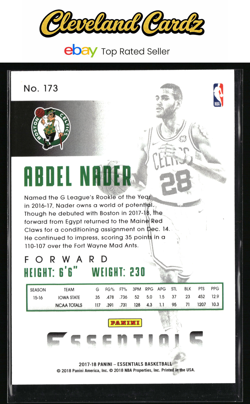 2017-18 Panini Essentials #173 Abdel Nader
