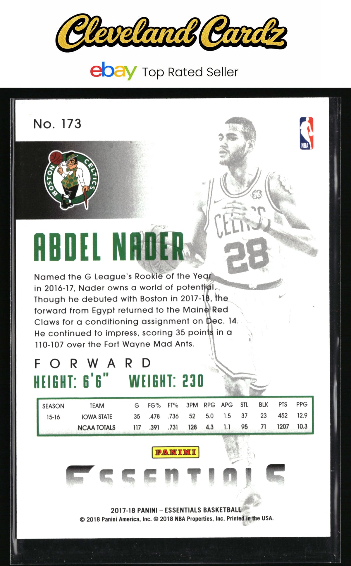2017-18 Panini Essentials #173 Abdel Nader