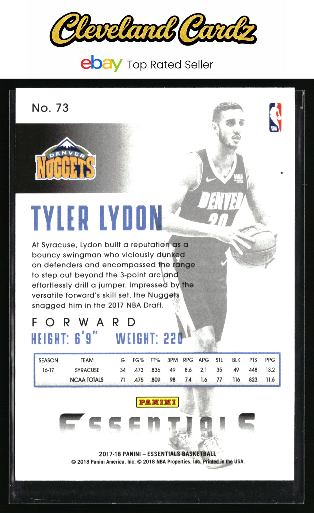 2017-18 Panini Essentials #73 Tyler Lydon