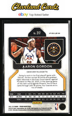 2021-22 Panini Prizm #217 Aaron Gordon Orange Ice