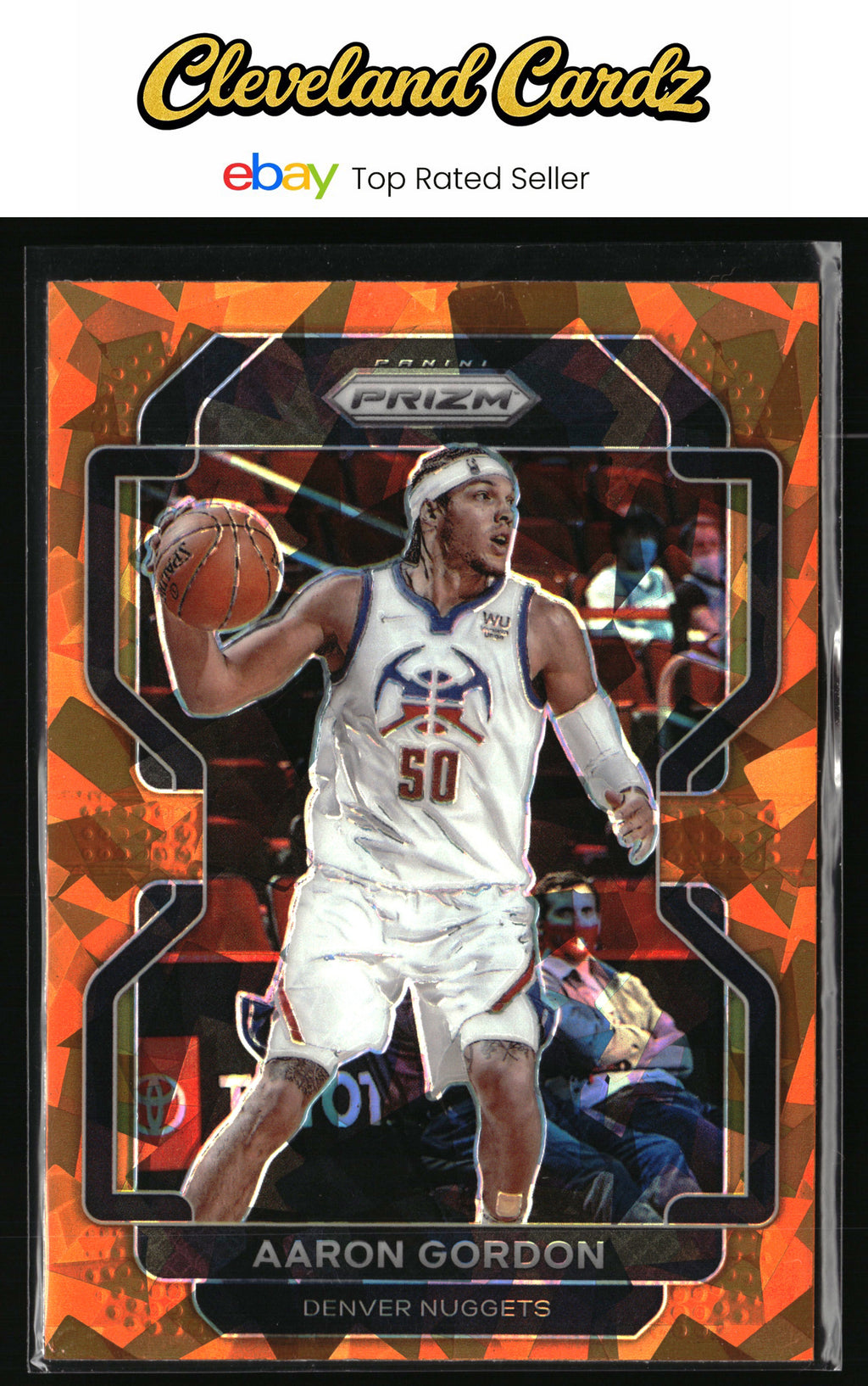 2021-22 Panini Prizm #217 Aaron Gordon Orange Ice