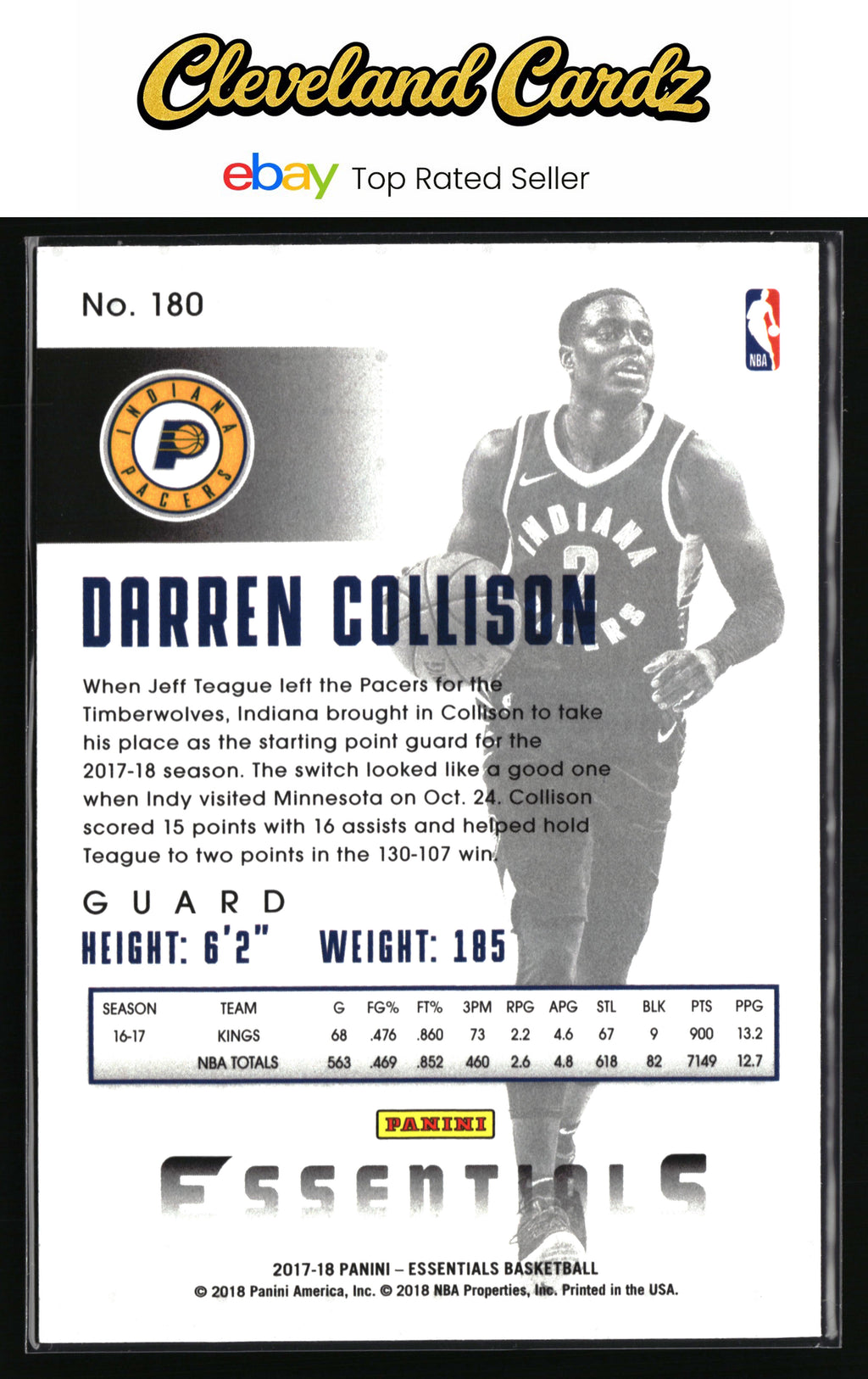 2017-18 Panini Essentials #180 Darren Collison
