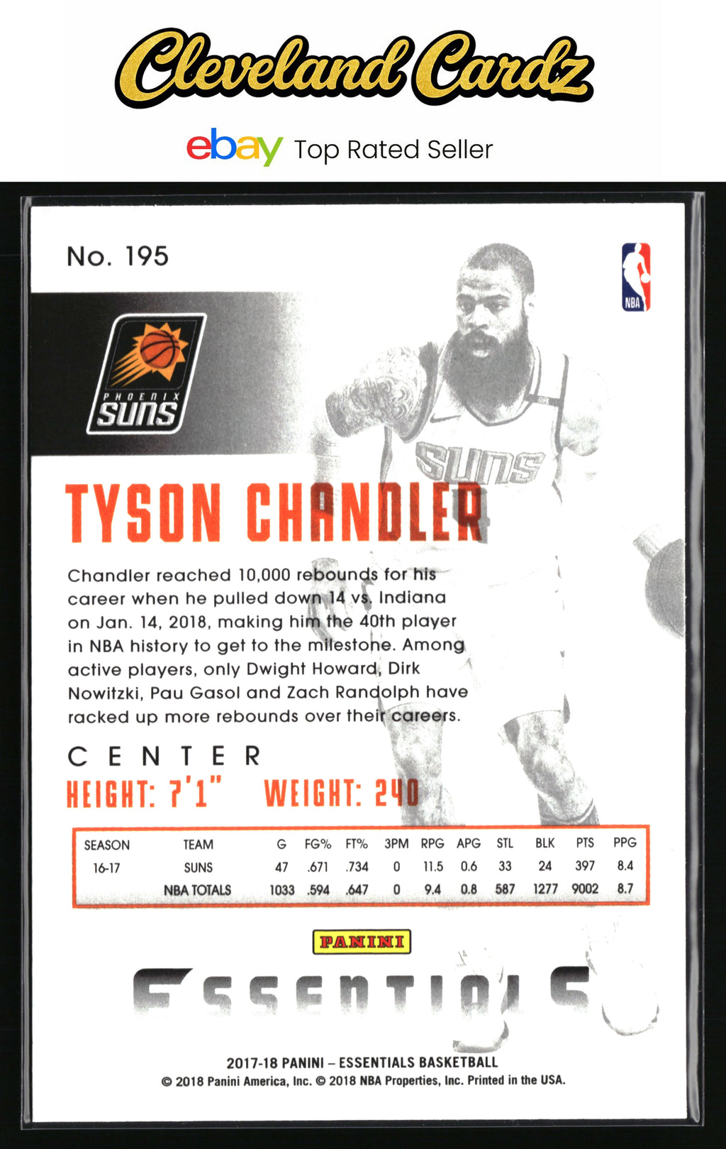 2017-18 Panini Essentials #195 Tyson Chandler