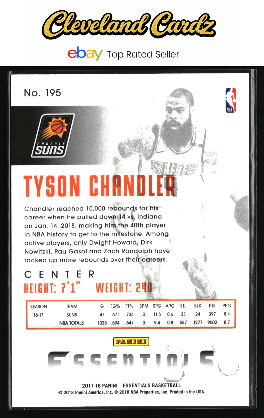 2017-18 Panini Essentials #195 Tyson Chandler