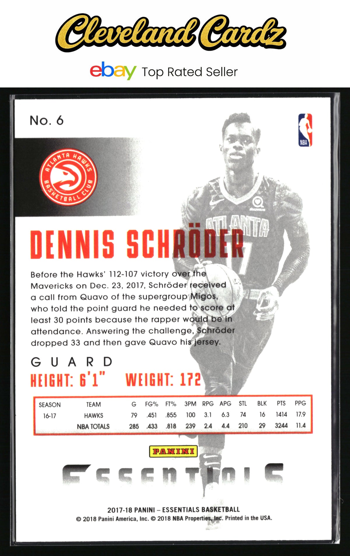 2017-18 Panini Essentials #6 Dennis Schroder