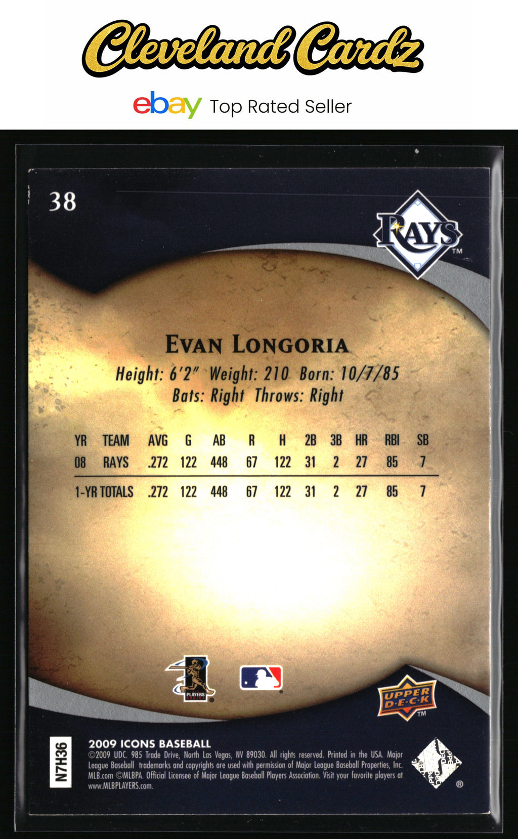 2009 Upper Deck Icons #38 Evan Longoria