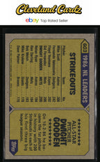 1987 Topps #603b Dwight Gooden