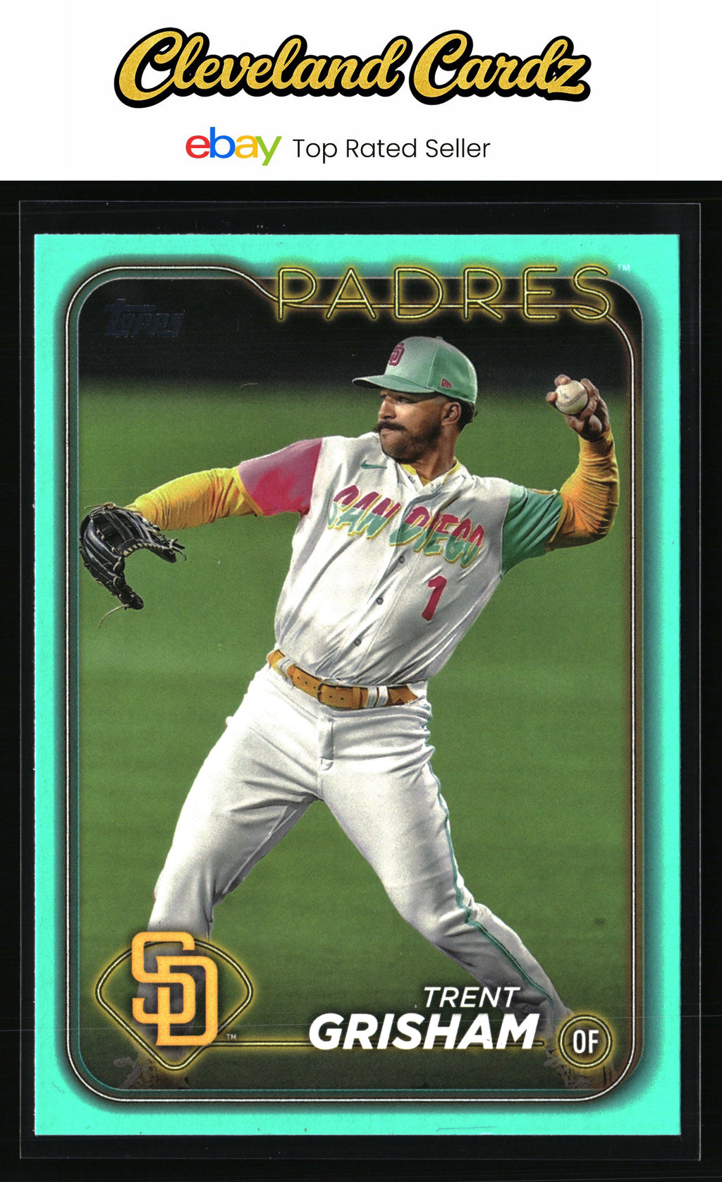 2024 Topps #157 Trent Grisham Aqua COLOR MATCH