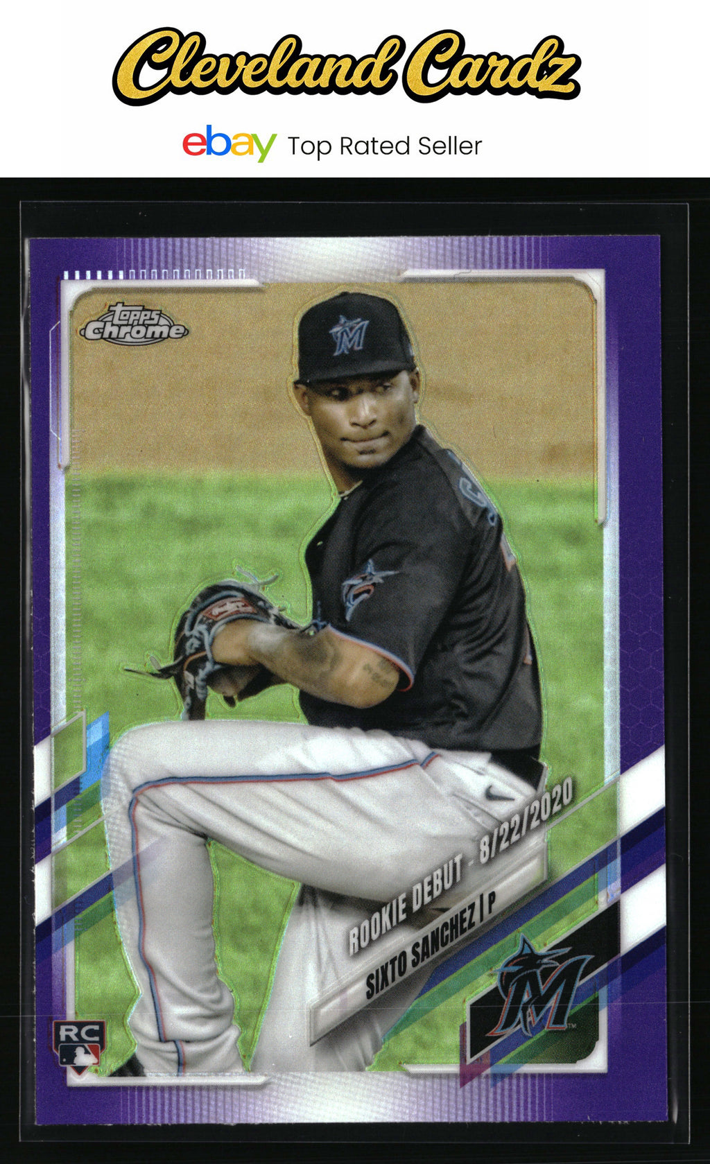 2021 Topps Chrome Update #USC90 Sixto Sanchez Purple Refractor