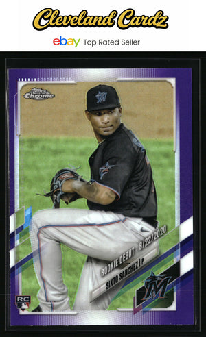 2021 Topps Chrome Update #USC90 Sixto Sanchez Purple Refractor