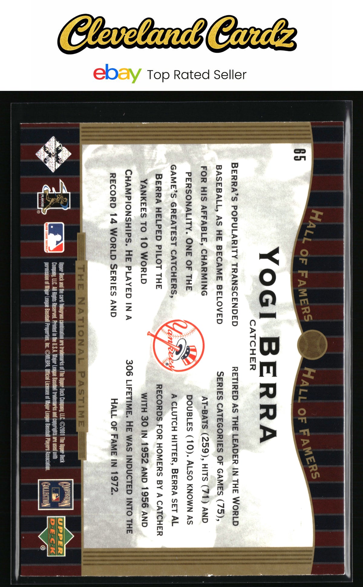 2001 Upper Deck Hall of Famers #65 Yogi Berra