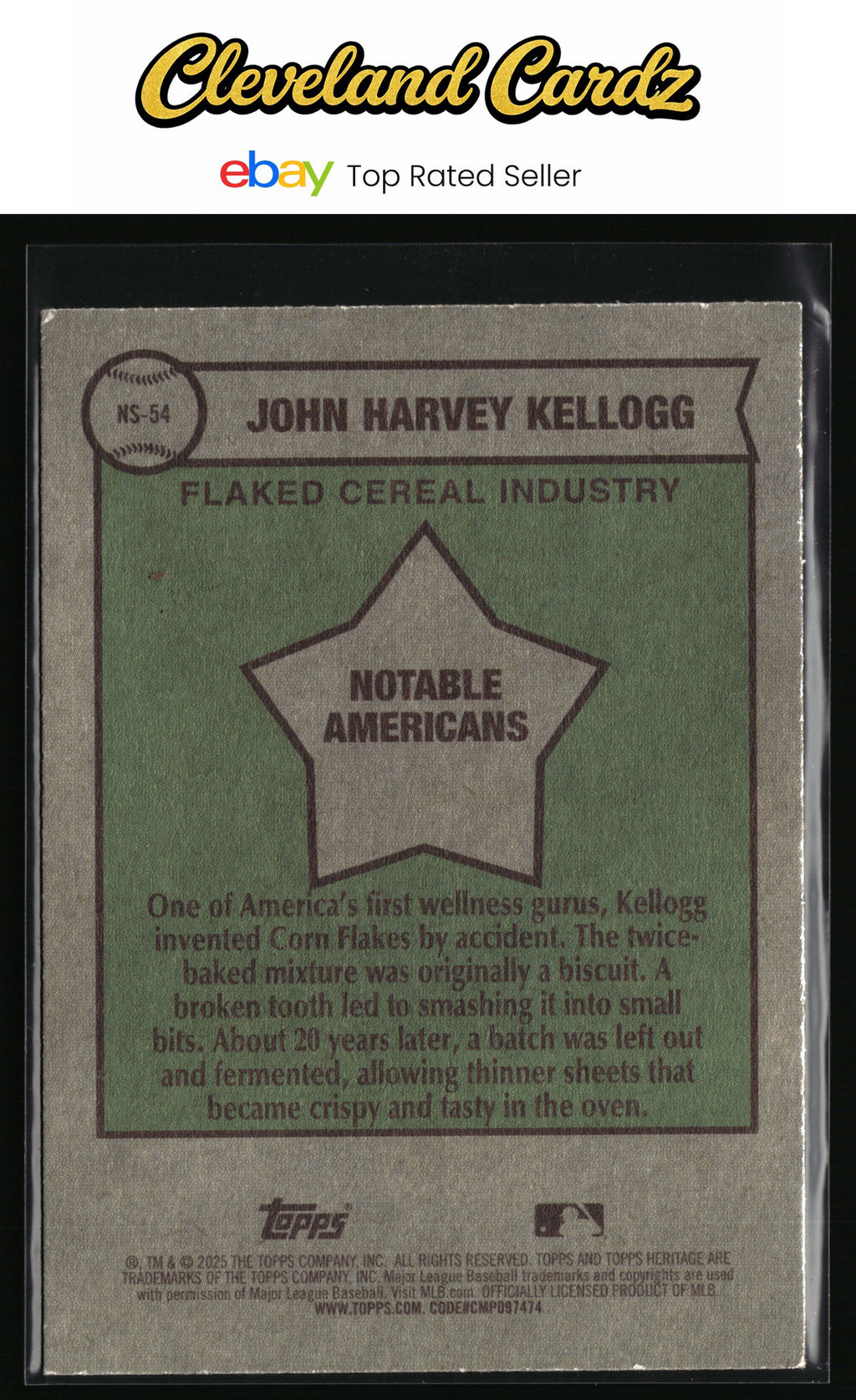 2025 Topps Heritage #NS-54 John Harvey Kellogg Notable Americans