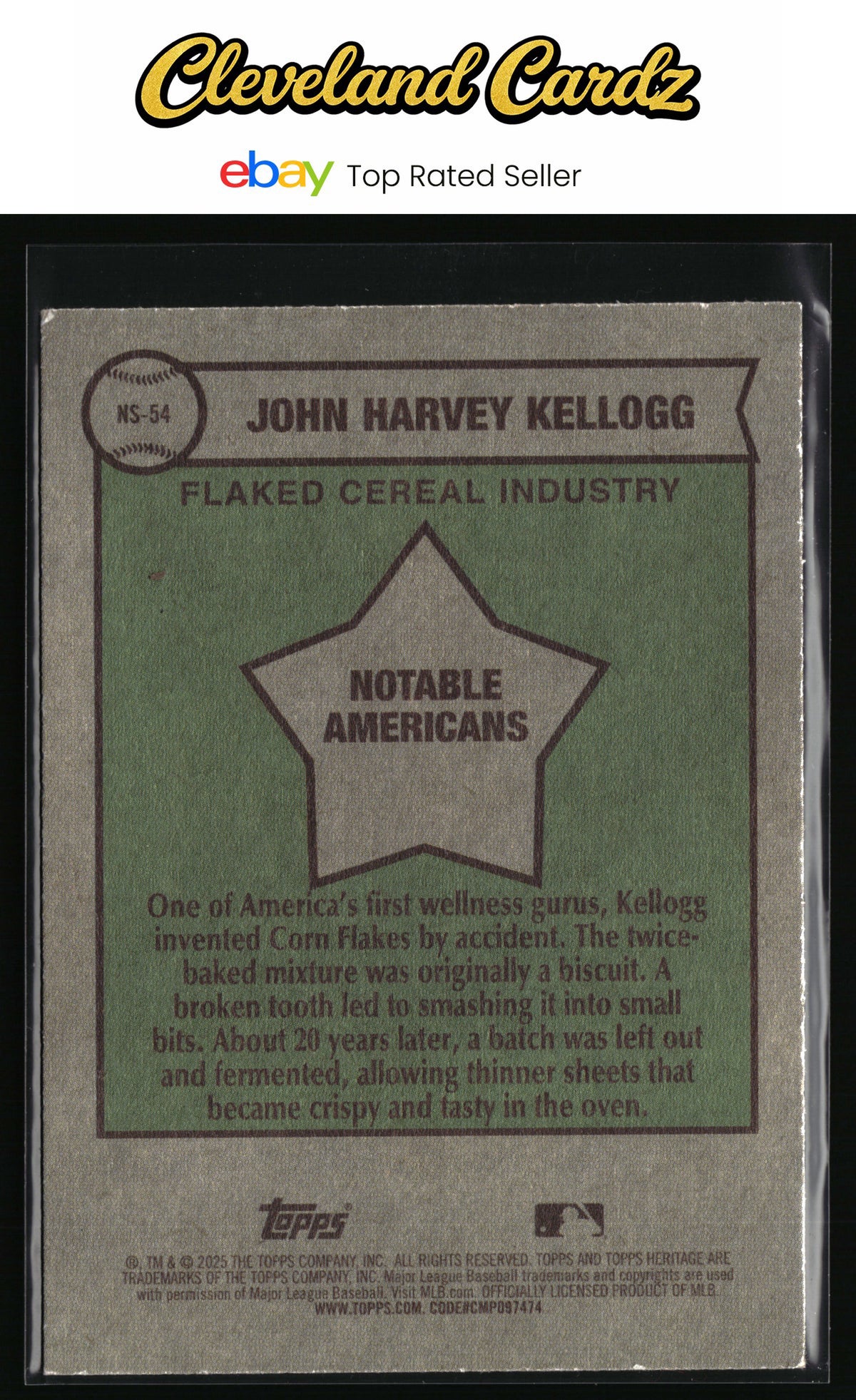 2025 Topps Heritage #NS-54 John Harvey Kellogg Notable Americans