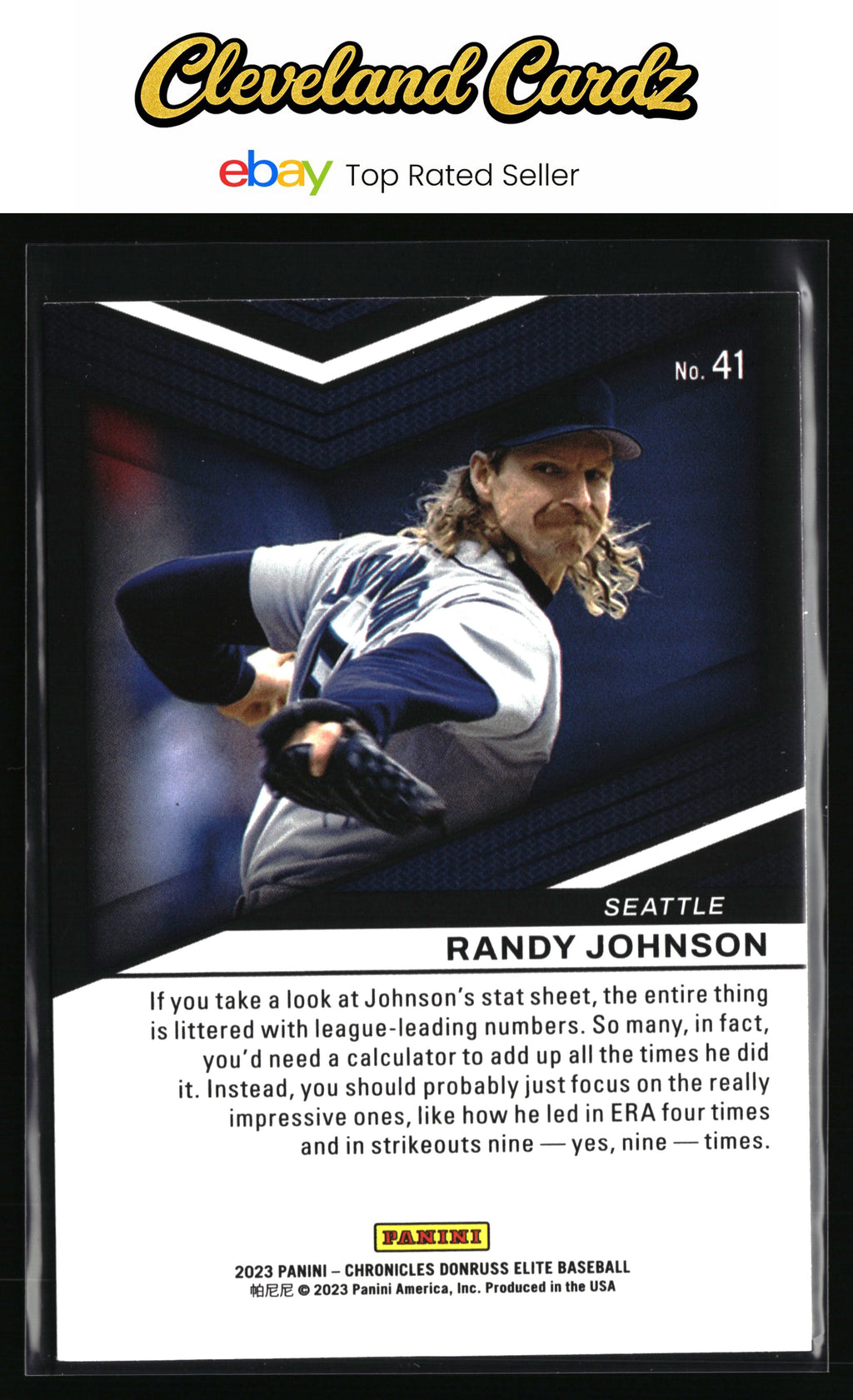 2023 Panini Chronicles #41 Randy Johnson Elite