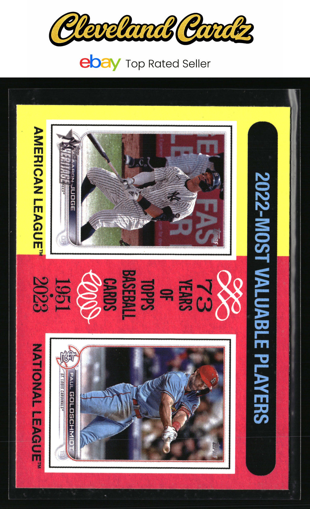 2024 Topps Heritage #212 2022 MVPs (Aaron Judge / Paul Goldschmidt)