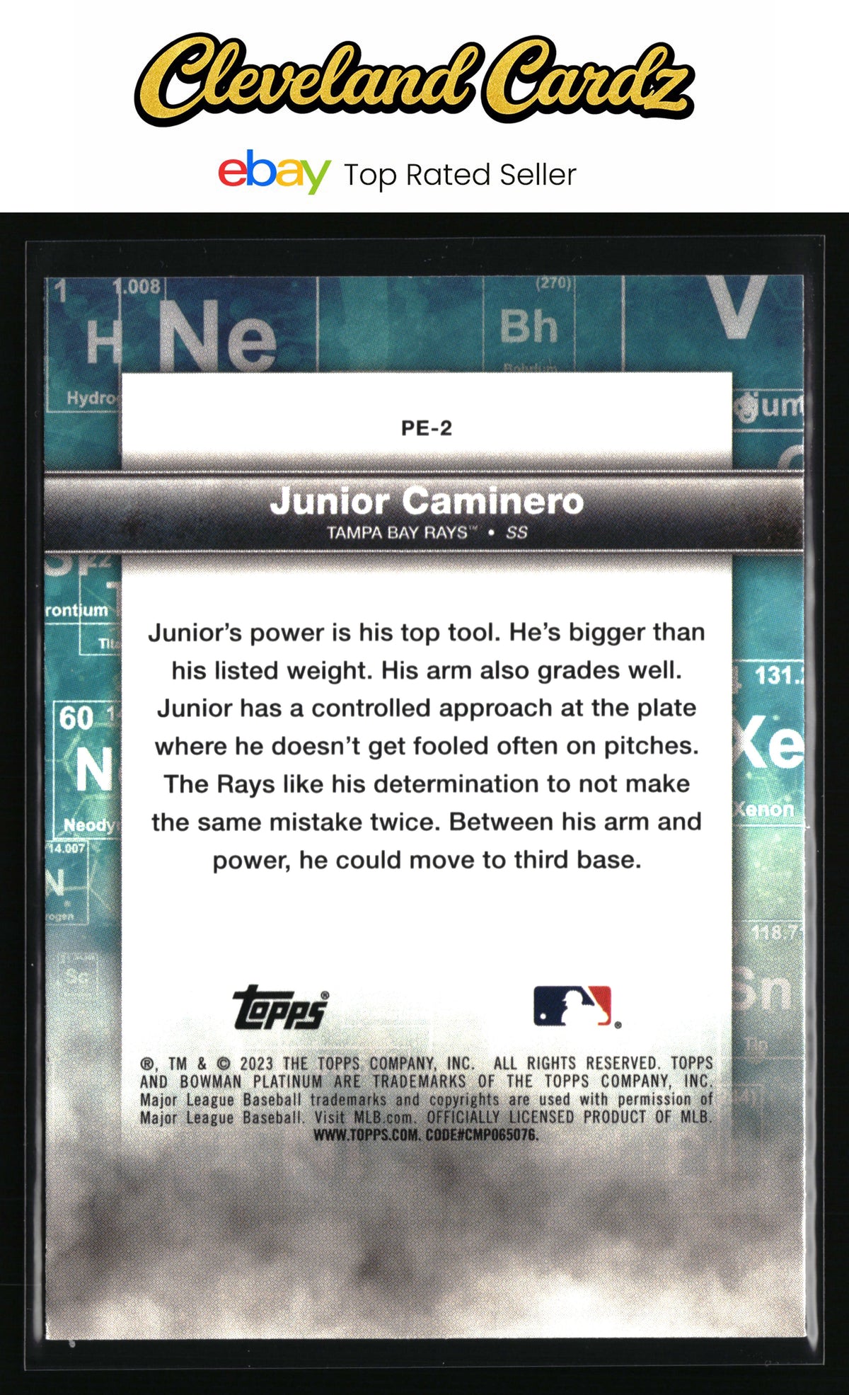 2023 Bowman Platinum #PE-2 Junior Caminero Precious Elements