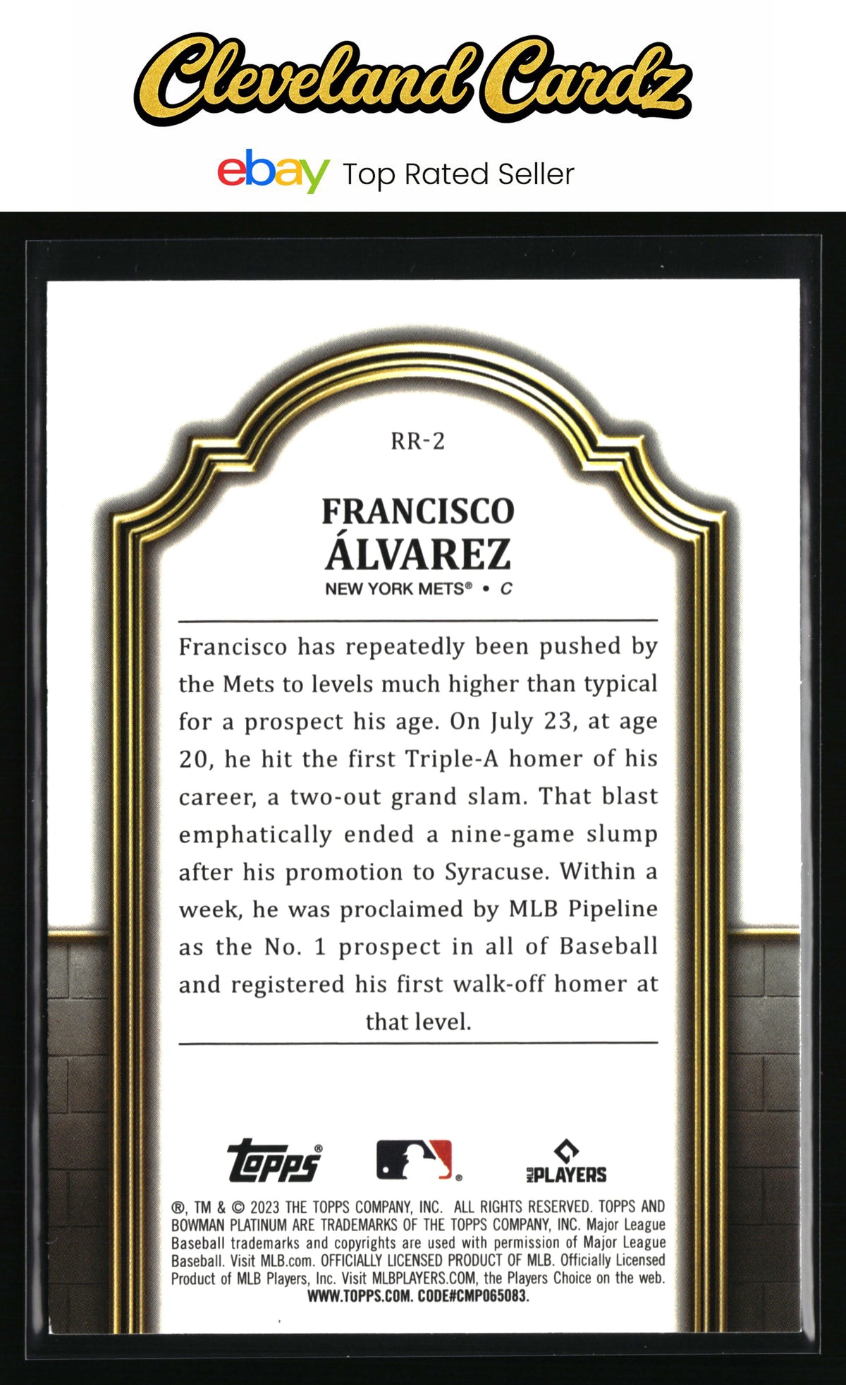 2023 Bowman Platinum #RR-2 Francisco Álvarez Renowned Rookies