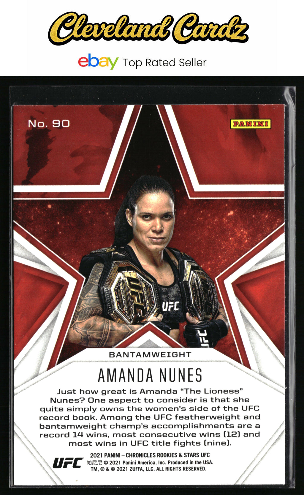 2021 Panini Chronicles UFC #90 Amanda Nunes Pink