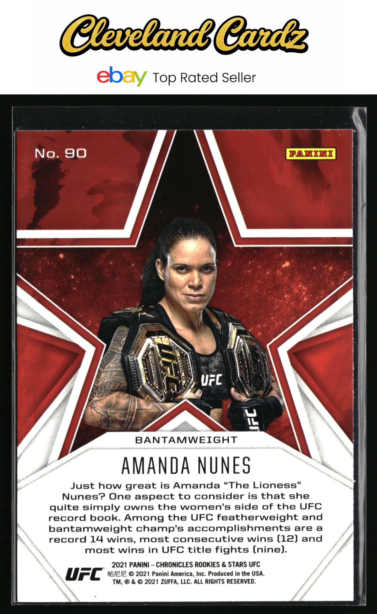 2021 Panini Chronicles UFC #90 Amanda Nunes Pink