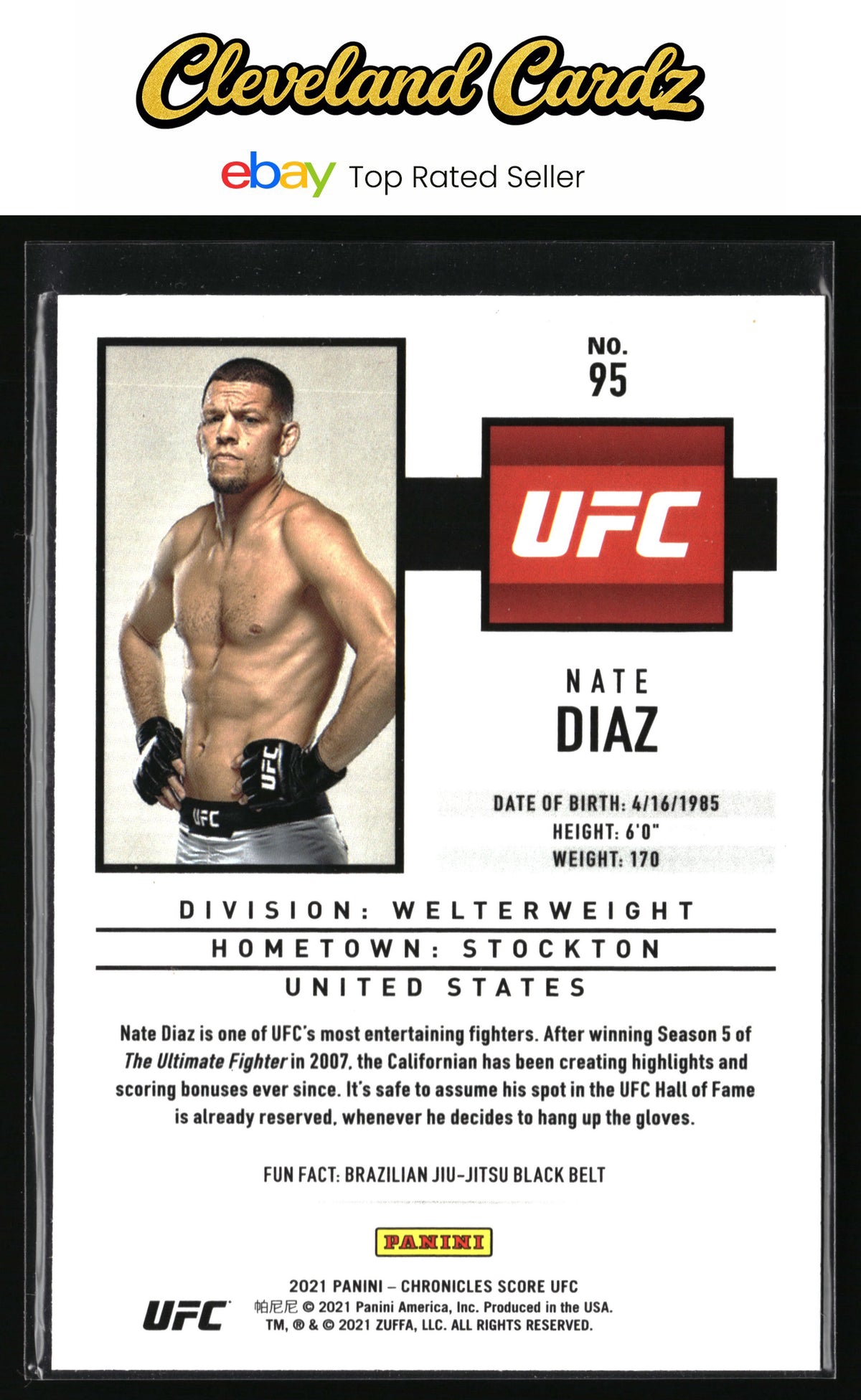 2021 Panini Chronicles UFC #95 Nate Diaz Pink