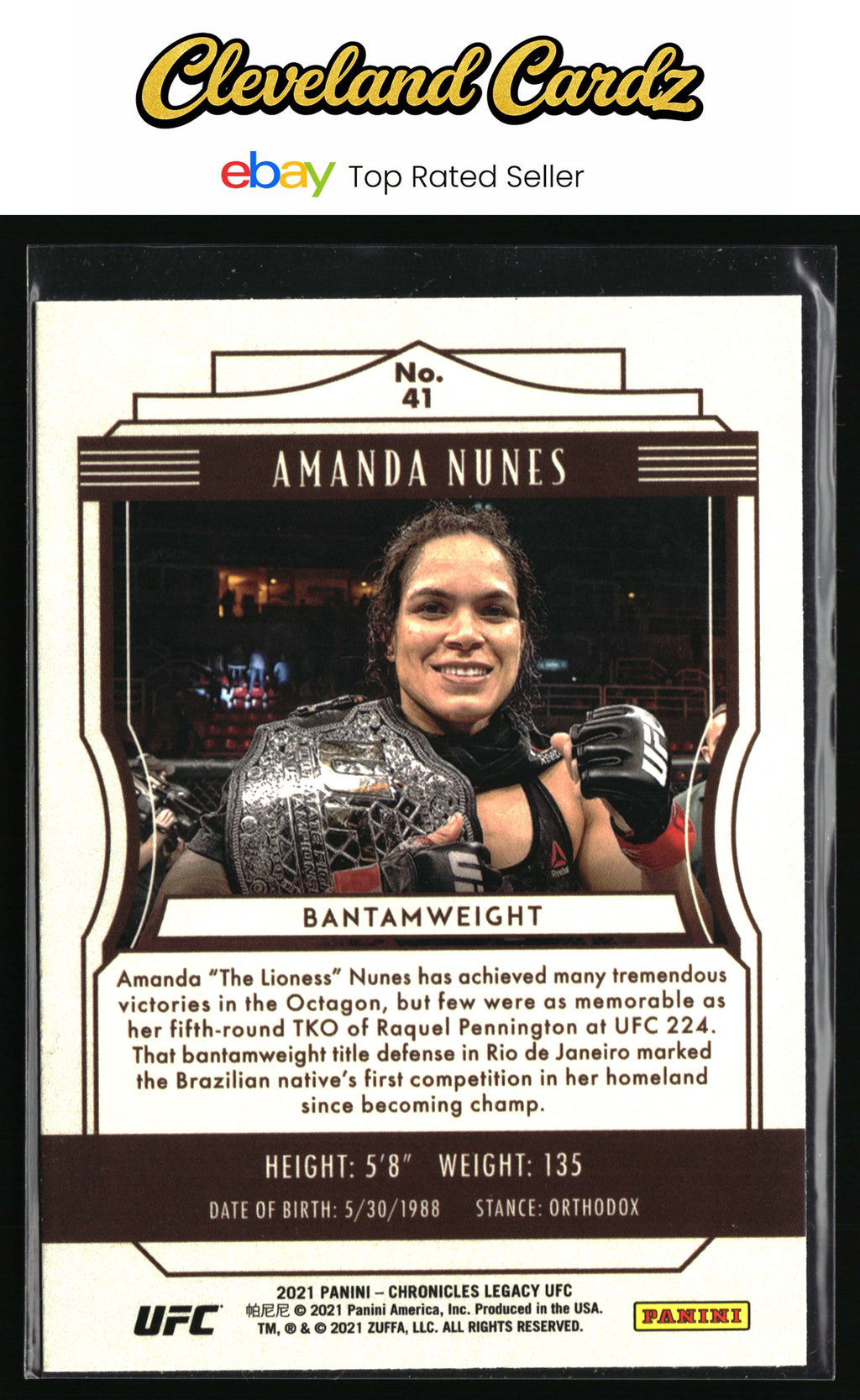 2021 Panini Chronicles UFC #41 Amanda Nunes