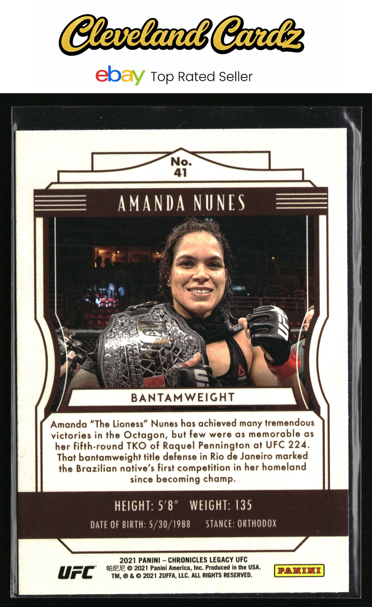2021 Panini Chronicles UFC #41 Amanda Nunes