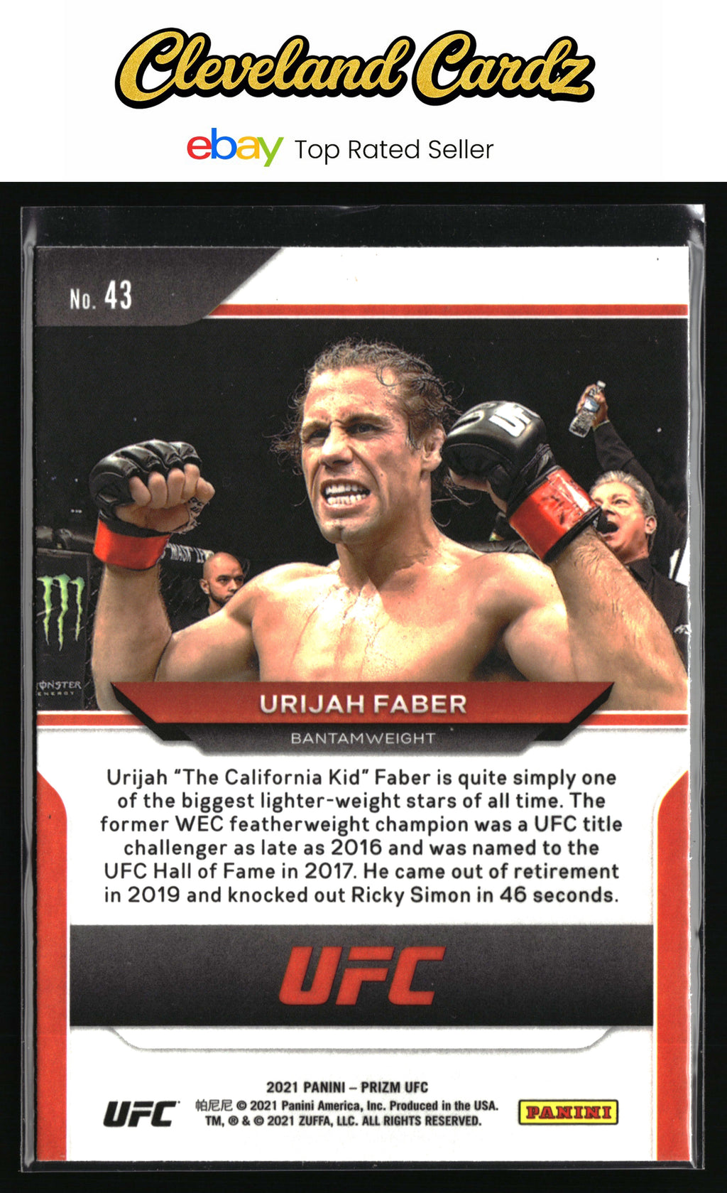 2021 Panini Prizm UFC #43 Urijah Faber